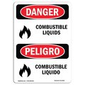 Signmission Safety Sign, OSHA Danger, 18" Height, Rigid Plastic, Combustible, Bilingual Spanish OS-DS-P-1218-VS-2001